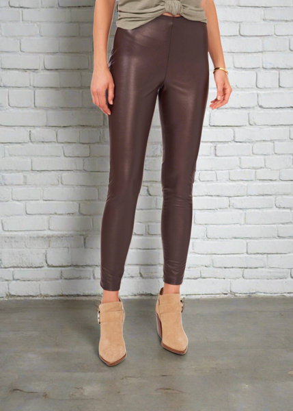 Vince Camuto + Plus-Size Stretch Faux Leather Skinny Pants