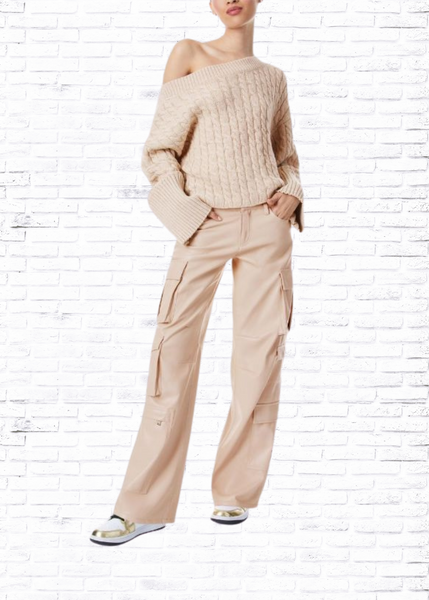 alice + olivia Womens Aspen Knit Joggers - Oatmeal Size XS 