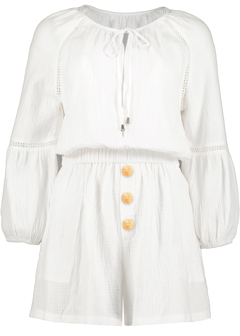 Bishop + Young 'Playa' White Lightweight Romper