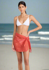 Solid & Striped Eyelet Mini Wrap Pareo Sarong