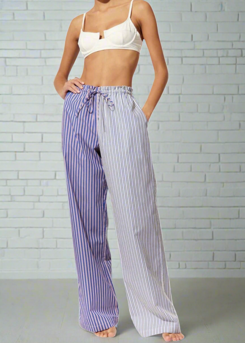 Solid & Striped 'Allegra' Oxford Striped Colorblock Pant