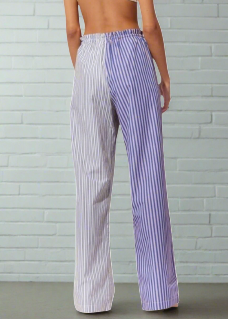 Solid & Striped 'Allegra' Oxford Striped Colorblock Pant