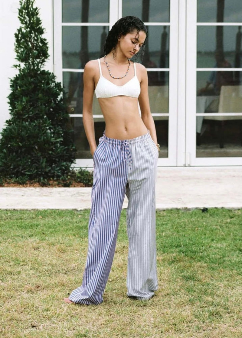 Solid & Striped 'Allegra' Oxford Striped Colorblock Pant