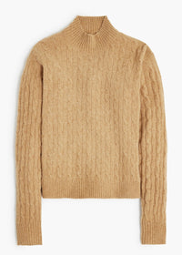 J. Crew Cable-Knit Mockneck Ultra Soft Sweater