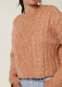 Rachel Parcell Cable-Knit Cropped Sweater