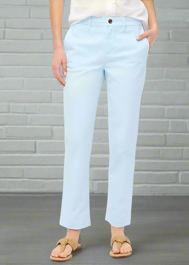 J. Crew 'Blue Breeze' High-Rise Girlfriend Chino Pant