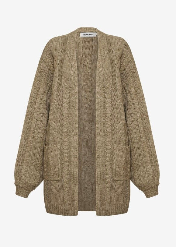 Rumored 'Woodland' Neutral Oversized Open-Front Cardigan