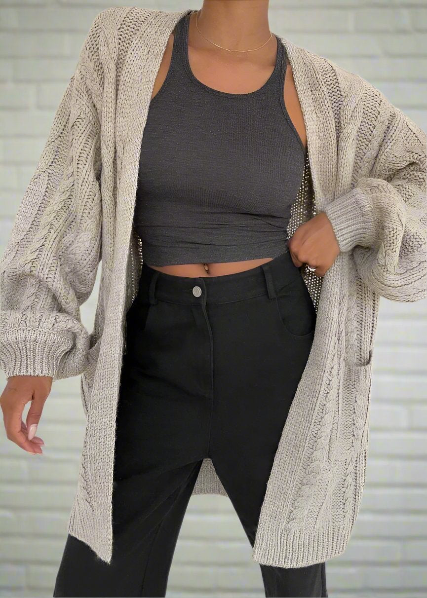 Oversized open cardigan hotsell