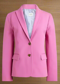 J. Crew 'Vivid Fuchsia' Cotton Two-Button Blazer