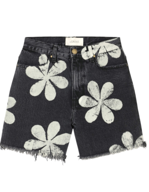 The Great 'Easy' Floral Stamped Cutoff Shorts