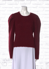 Derek Lam 'Merlot' Alpaca/Wool-Blend Chunky Sweater w/ Puffed Sleeves