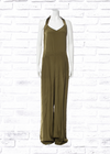 Rag & Bone 'Scarlet' Silk Army Green Halter Jumpsuit