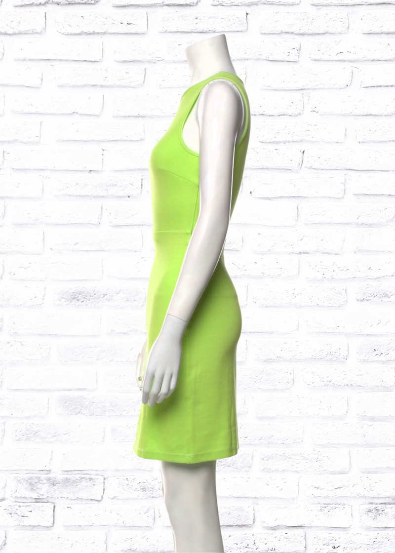 Victor Glemaud Neon Green Cutout Mini Bodycon Sheath Dress