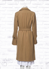 Joie Wool Camel Belted Peacoat with Bell-Cuffs