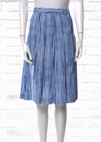 Tory Burch 'Shibori' Poplin Pleated A-line Skirt