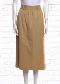 Maiden-Name Wool Midi Pencil Skirt