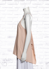 Helmut Lang Neutral Open-Back Jacquard Twill Scarf Top
