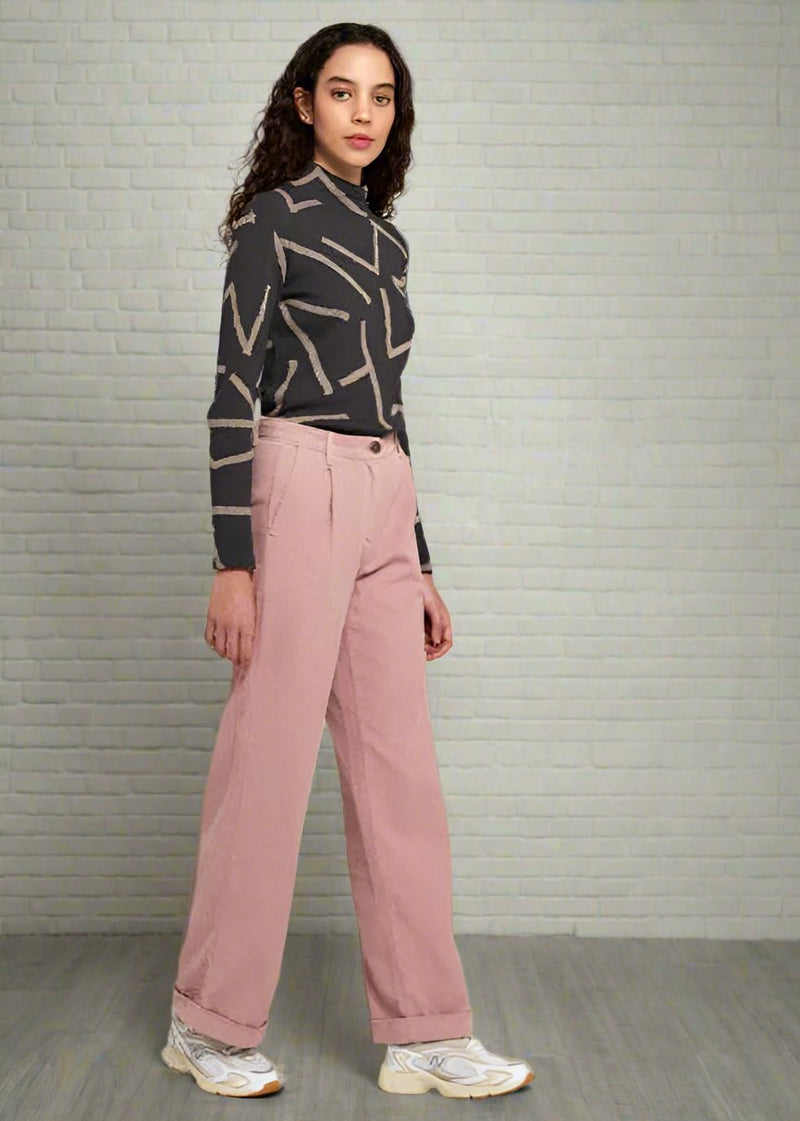 Bobo Choses Pleated Deep Blush Corduroy Pants