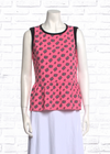 Sandro Paris Pink Printed Peplum Top