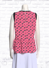 Sandro Paris Pink Printed Peplum Top