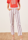 Reformation 'Grenada' Striped Cropped Denim