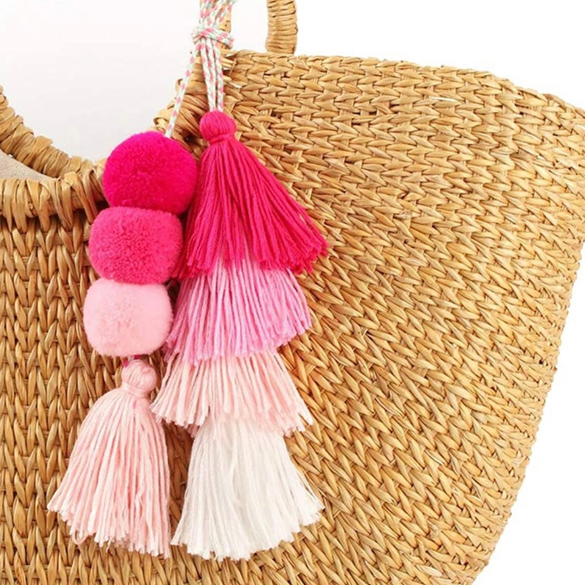 Ribbon Bag Tassel | Colorful Bag Tassel | Initial Charm Bogg Bag | Bogg Bag  Tassel | Bogg Bag Charms