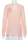 Carolina Herrera Shell Pink Silk Blouse