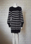 Intermix 'Nimah' Striped Sweater Dress w/ Gold Buttons