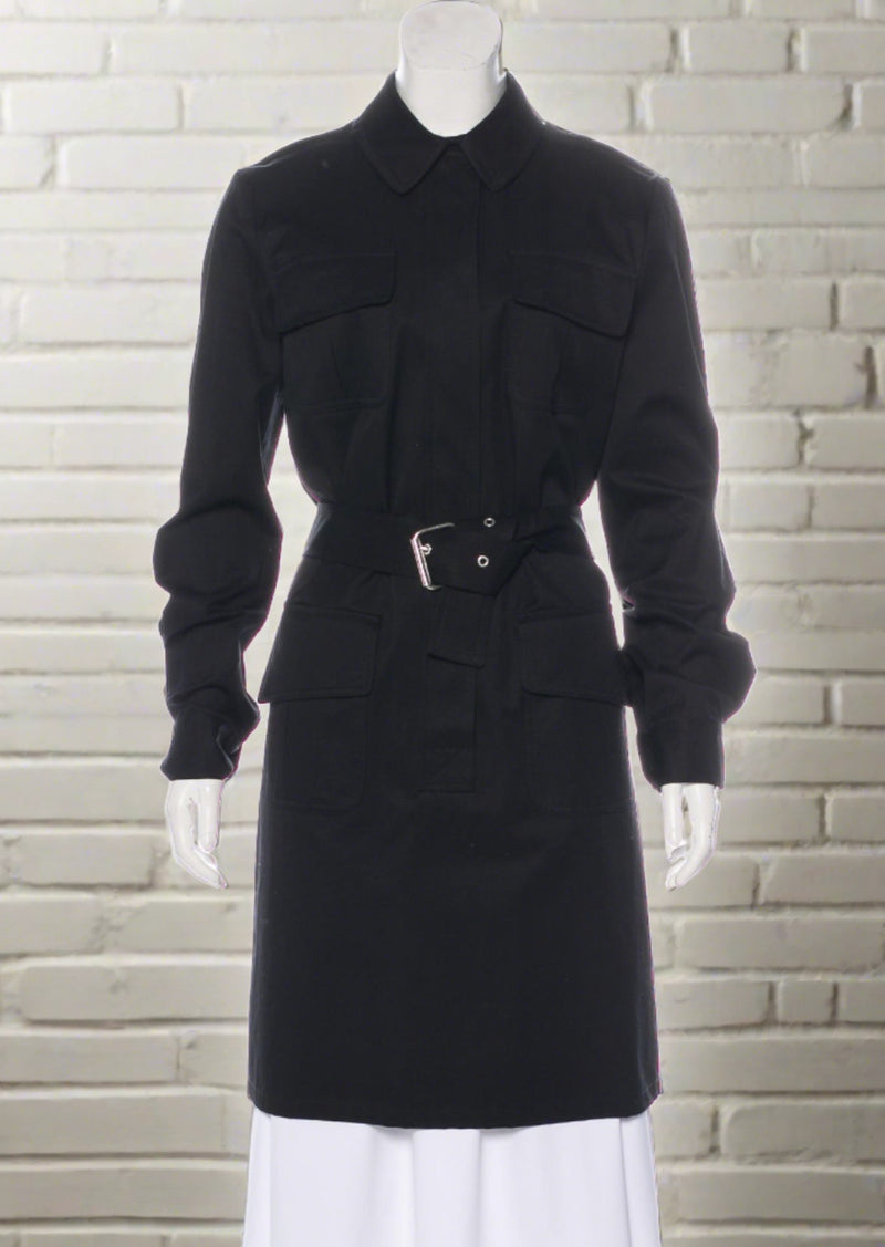 Michael Kors Black Belted Trench Dress