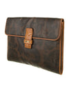 Gianfranco Ferre 1980s Vintage Leather Portfolio Clutch