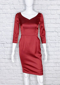 Escada 'Divija' Black Cherry Classic Sheath Dress