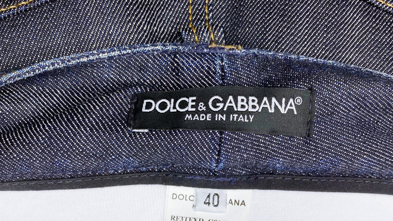 Dolce & Gabbana High-Rise Super Wide-Leg Indigo Denim