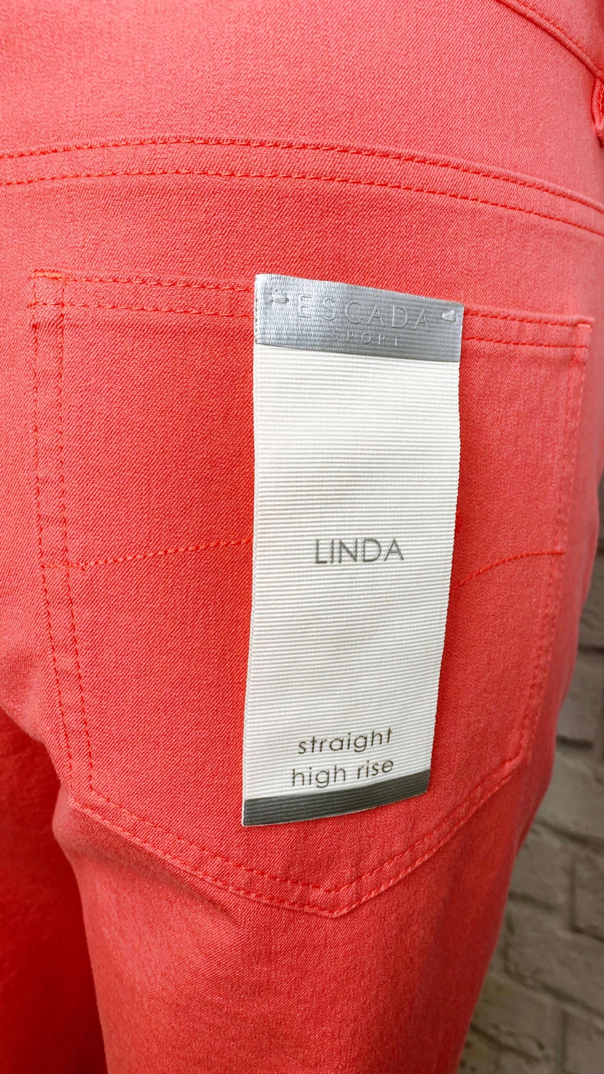 Escada Sport 'Linda' Straight-Leg Coral Denim – Simply Audrey
