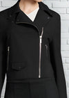 Helmut Lang Black Cotton Moto-Biker Jacket