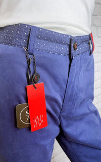 CH Deep Blue Pants with Embellished Waist